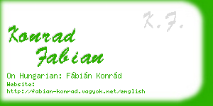 konrad fabian business card