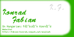 konrad fabian business card